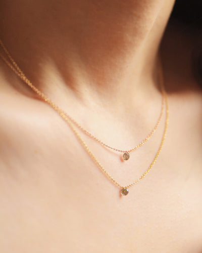 Le coctelle Linda Necklace Brown diamond Yellow Gold (Thin necklace)