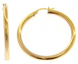 Luna Piena Yellow Gold Hoops