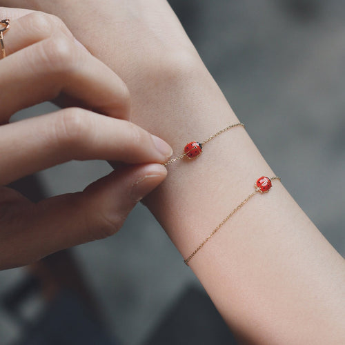 Bracelet Single Red Ladybug