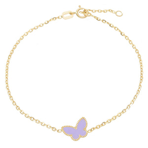 Summer Garden Purple Butterfly Bracelet