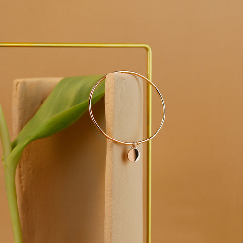 Name Tag Pink gold Bangle