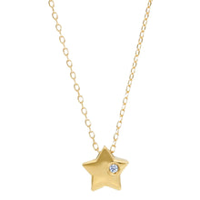 Load image into Gallery viewer, Star Diamond Yellow gold Necklace