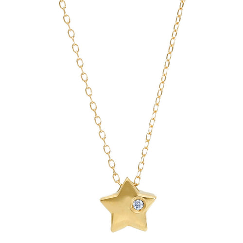 Star Diamond Yellow gold Necklace