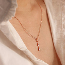 Load image into Gallery viewer, Alessandra Zirconia Pendant Necklace Pink Gold