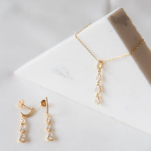 Load image into Gallery viewer, Alessandra Zirconia Pendant Earrings Yellow Gold