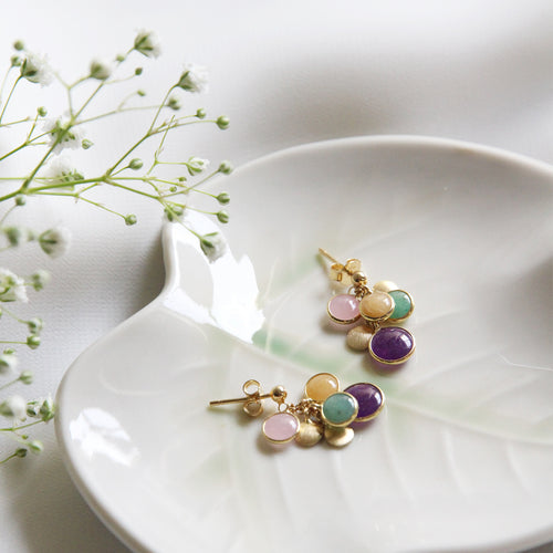 Colorful Natural Stones Earrings