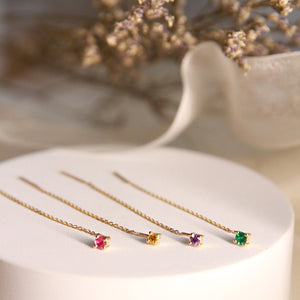 Dainty Treasure Rainbow Thread Earrings