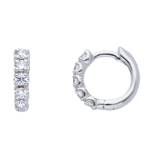 Hoop earrings  (0.8) Diamond White gold