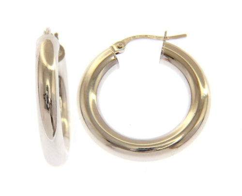 White Gold Luna Hoop