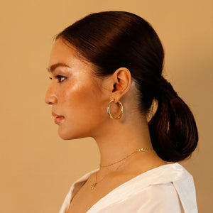 Luna Piena Yellow Gold Hoops