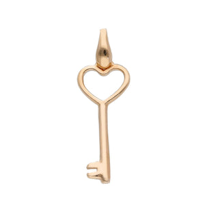 Heart Key Charm