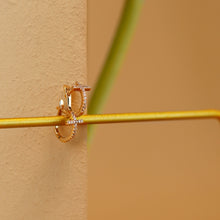 Load image into Gallery viewer, Croce Diamond Hoop Earrings