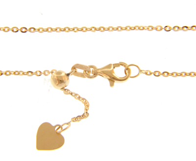 Yellow Gold Necklace Adjustable 50cm
