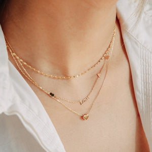 Fancy Love Necklace In Yellow Gold