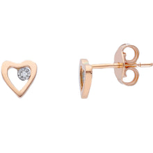 Load image into Gallery viewer, Diamond Heart Earrings