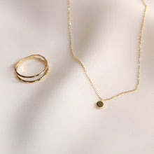 Load image into Gallery viewer, Minimal Gold Necklace with Circle Pendant